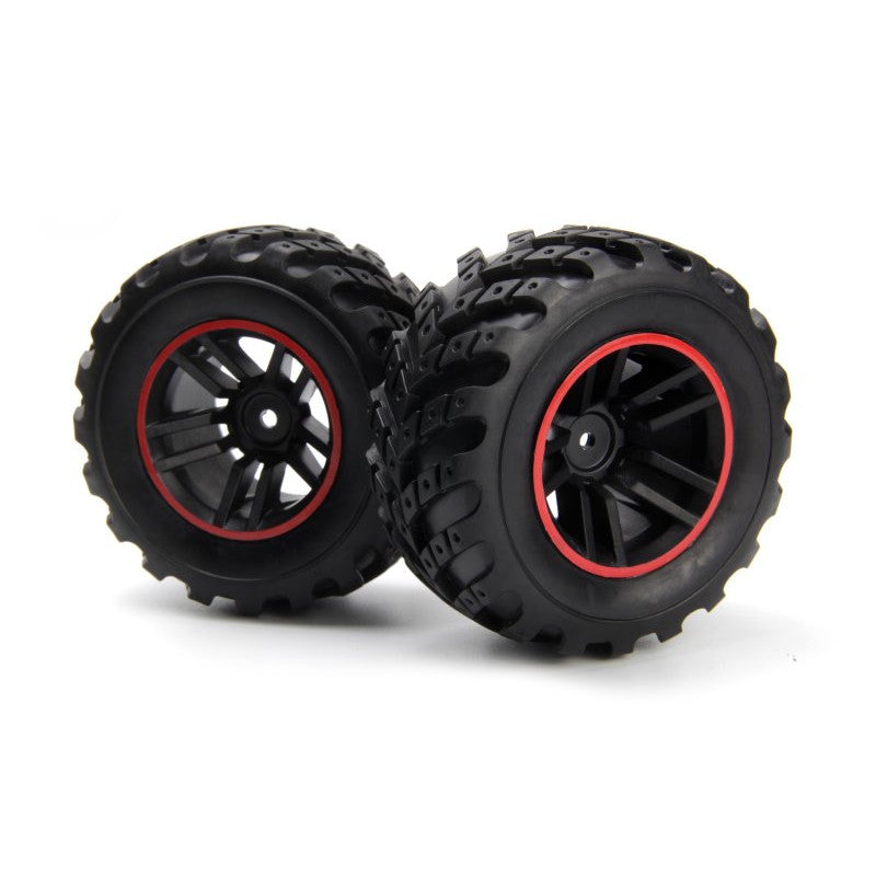 Image of Spryte Wheels/Tires Assembled (Black/Red)
