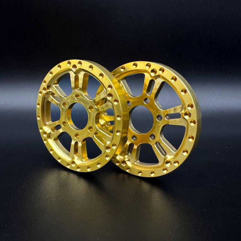Image of Brass 1.9 "Blade" Wheel Face (2)