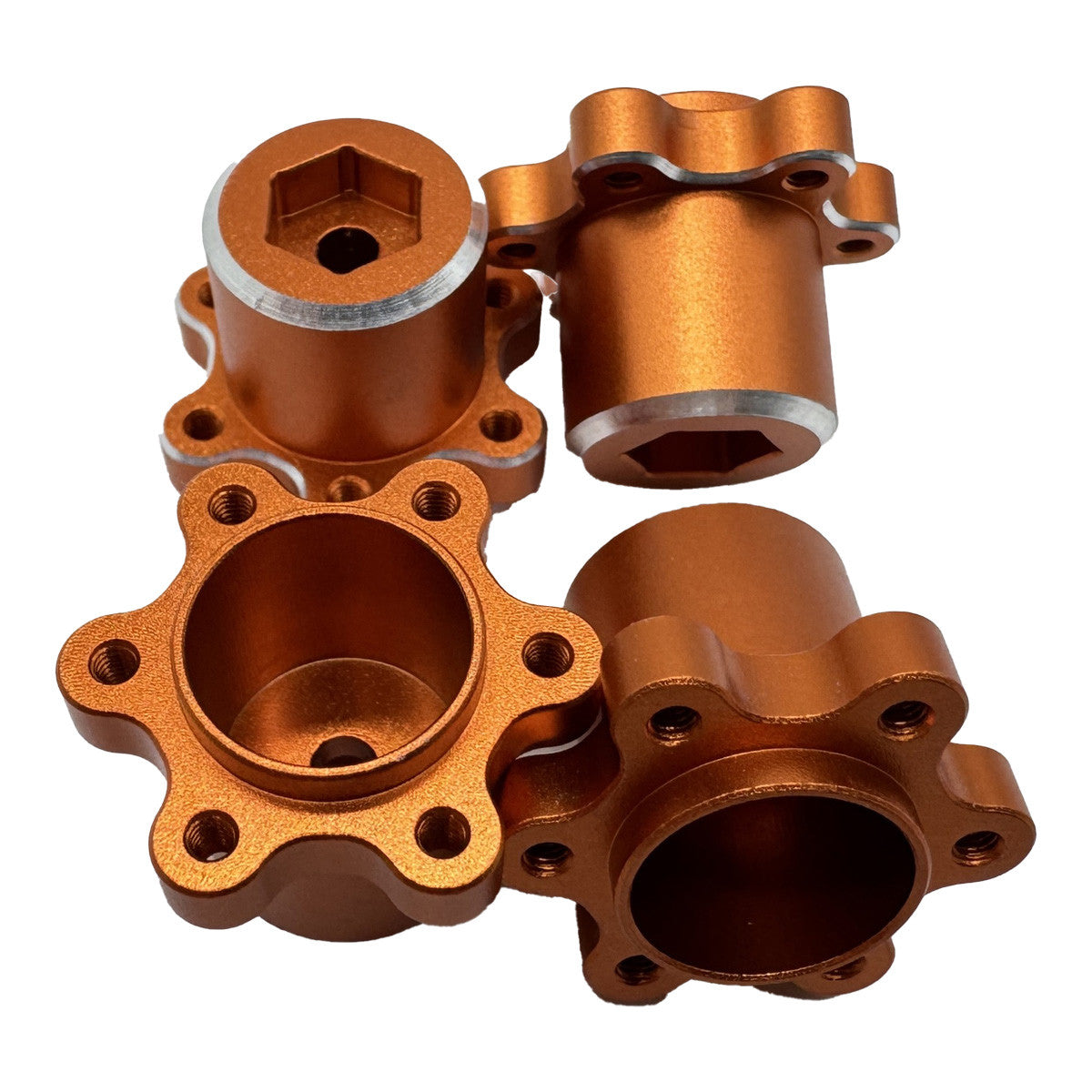 Image of Aluminum MT Wheel Hex +2.5mm (Orange/4pcs)