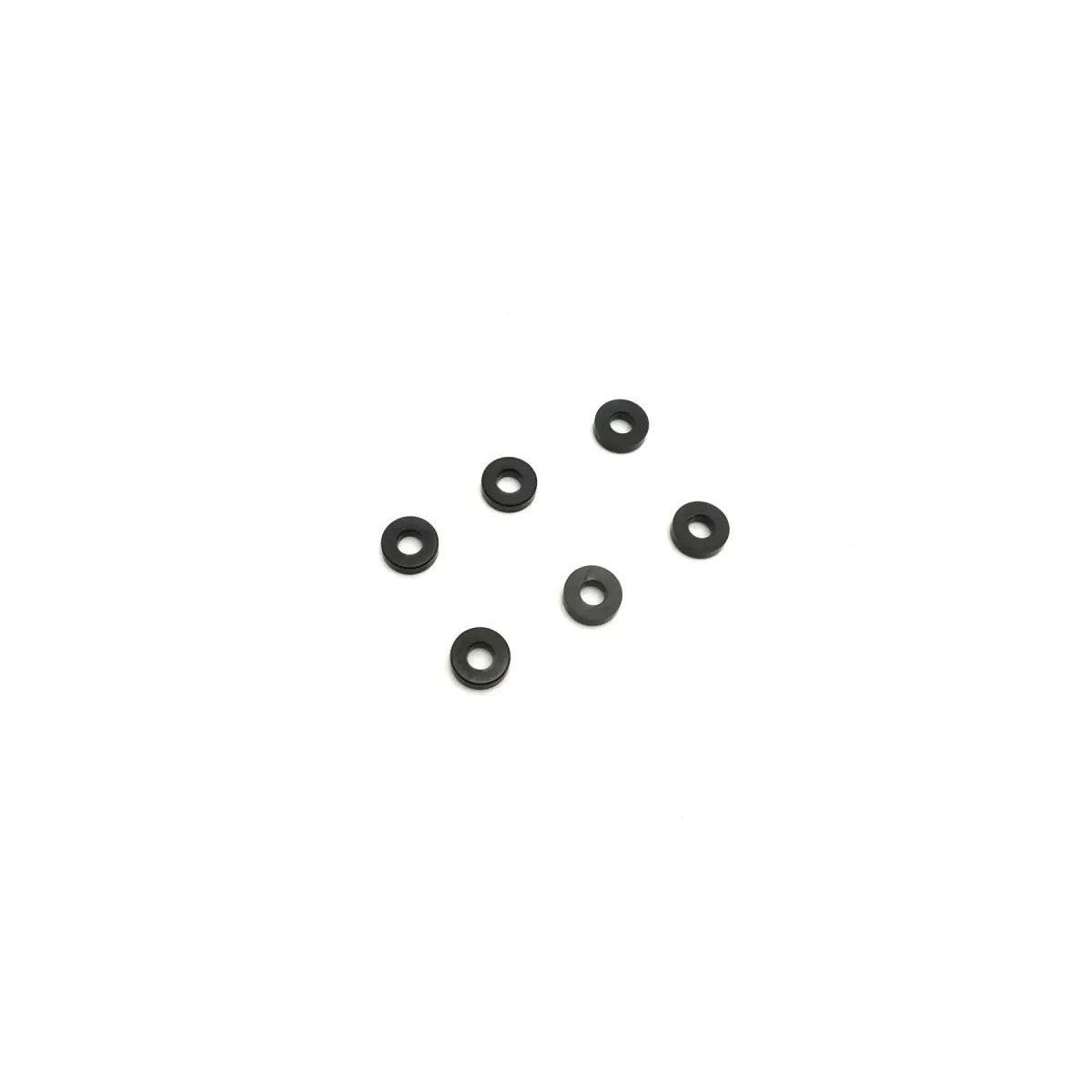Image of Aluminum Collar (3x7x2mm/Black/6pcs)