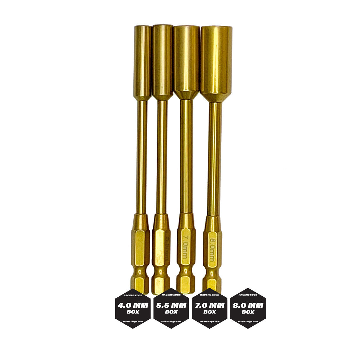 Image of Titanium Metric Nut Tips, Power Tool Replacements (4pcs)