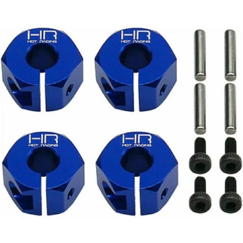 Image of Blue Aluminum 12mm Wheel Hex, for Mini Maxx