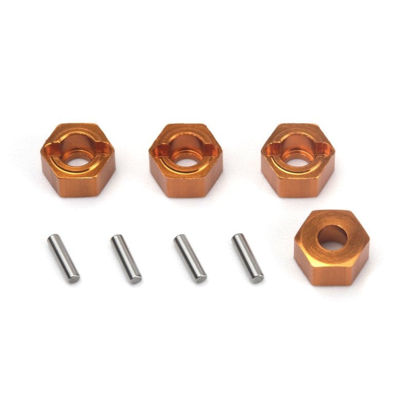 Image of Aluminium 7mm Hex Hub Set (Orange/4pcs)