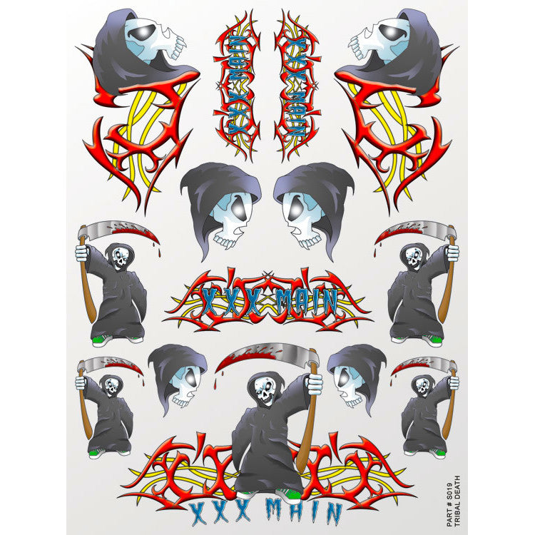 Image of Tribal Death Sticker Sheet