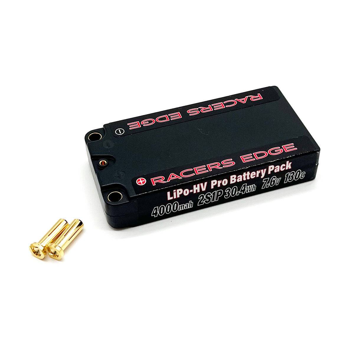 Image of 4000mAh 2S 7.6V 130C LCG Short Hard Case Lipo w/5mm Bullet