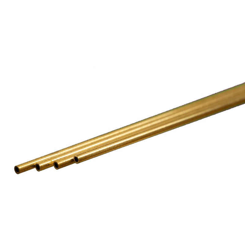 Image of Round Brass Tube: 1.5mm OD x 0.225mm Wall x 300mm Long