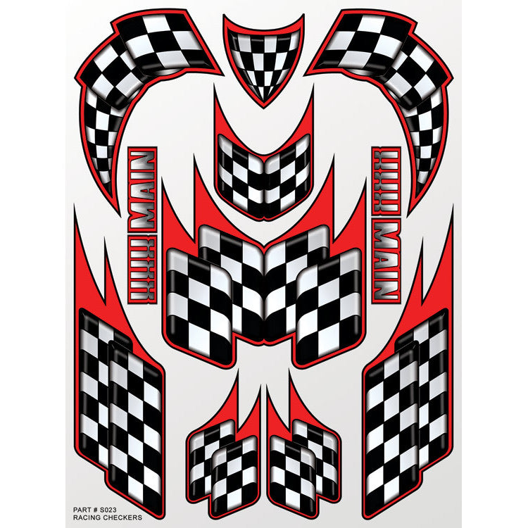 Image of Racing Checkers Sticker Sheet