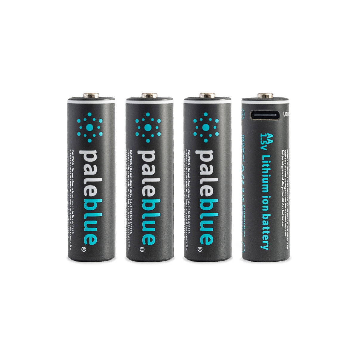 Image of Pale Blue Lithium Ion Rechargeable AA Batteries 4pk