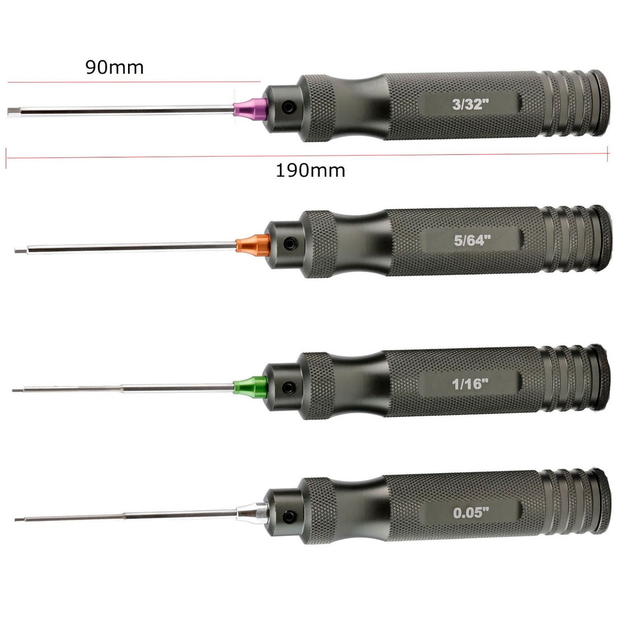 Image of Pro Series Magnetized Hex Tool Set Standard 0.05", 1/16",