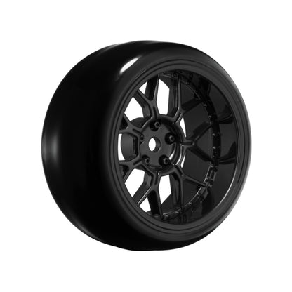 Image of 14 Spoke Gloss White 1/10 Wheel Mounted Drift Tire, 2, 4