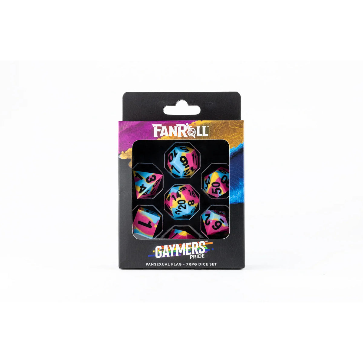 7-Set Sharp Edge Silicone Rubber: 16mm: Pride: Pansexual