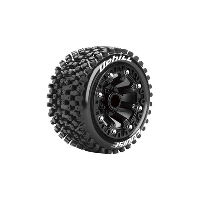 Image of ST-Uphill 1/16 Stadium Truck Tires, 12mm Hex, Soft, Mounted
