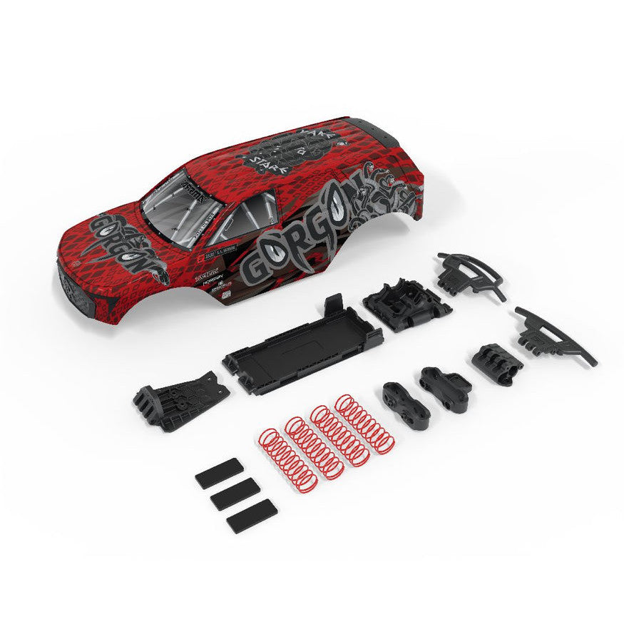GORGON Painted Decaled Trimmed Body Set (Red/Black)