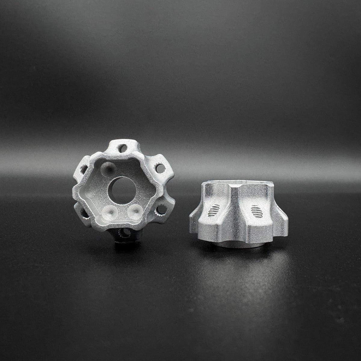 Image of 12mm Hex "DOT" Machined Aluminum Hubs (2) "3 DOT 7mm"