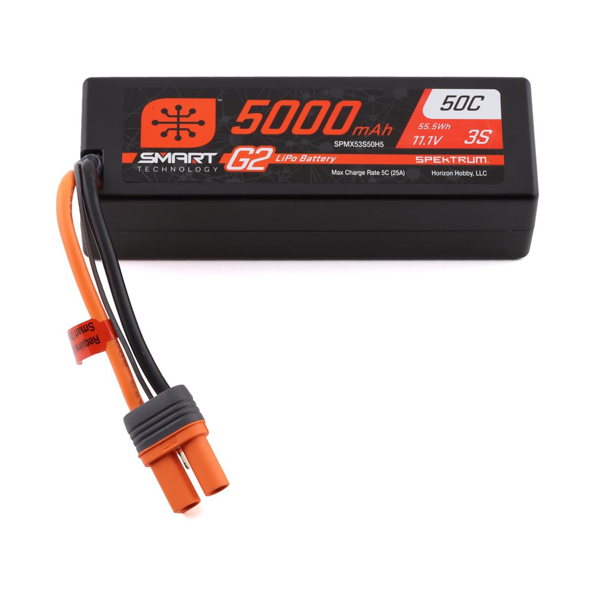 5000mAh 3S 11.1V Smart G2 LiPo 50C Hard Case; IC5
