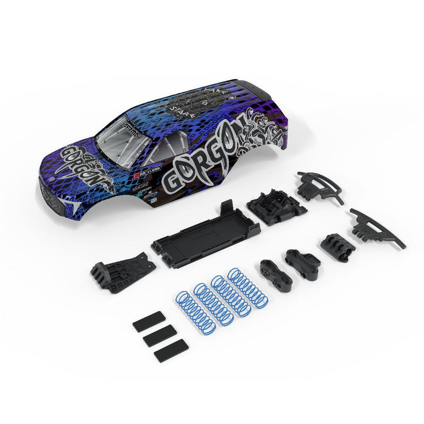 GORGON Painted Decaled Trimmed Body Set (Blue/Black)