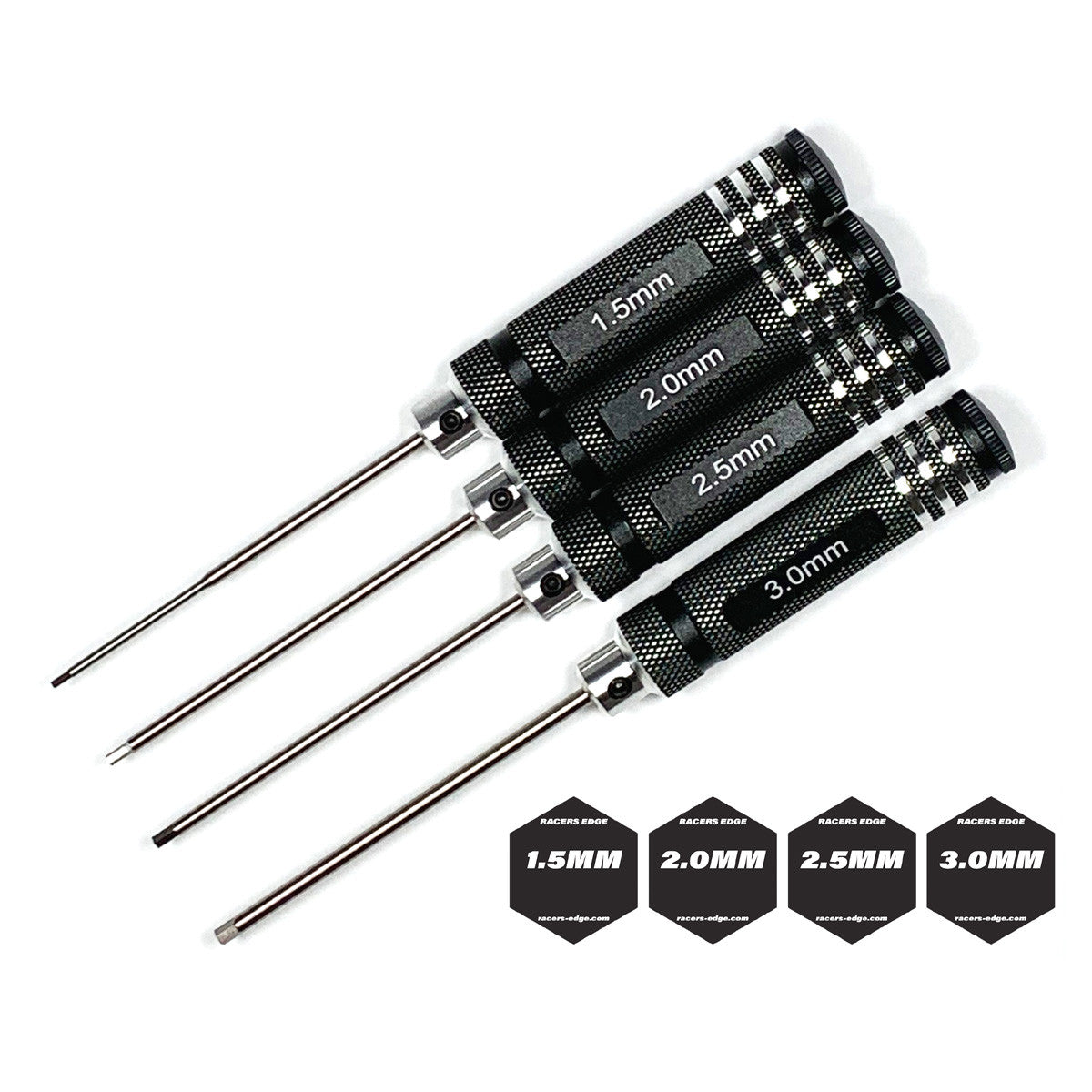 Image of Metric High Speed Steel Hex Driver Set w/ Black Handles