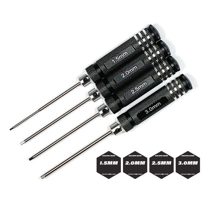 Image of Metric High Speed Steel Hex Driver Set w/ Black Handles