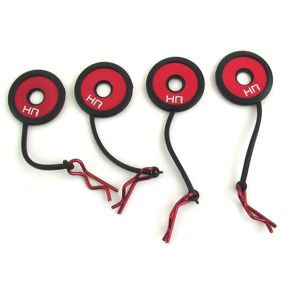 Image of Body Clips w/ Rubber Leash & Body Washer-Red