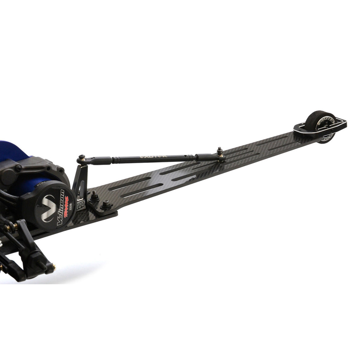 Image of Drag Slash Pro Wheelie Bar Set 3mm CF with Single Wheel Style