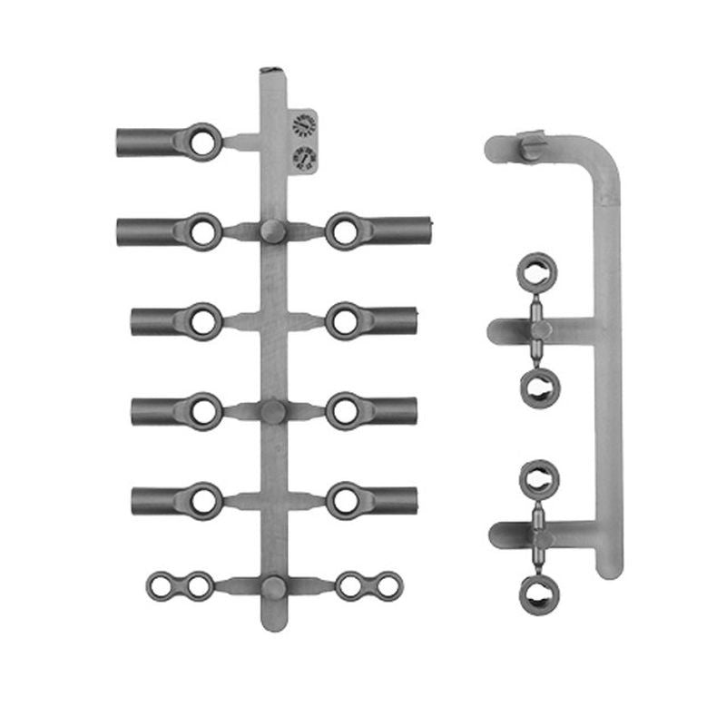 Image of RC10TC8 Ball Cups, Arm Ball Inserts and Anti-Roll Bar Link