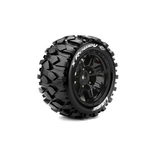 Image of MFT X-Rowdy Sport Monster Truck Tires, 24mm Hex, Mounted