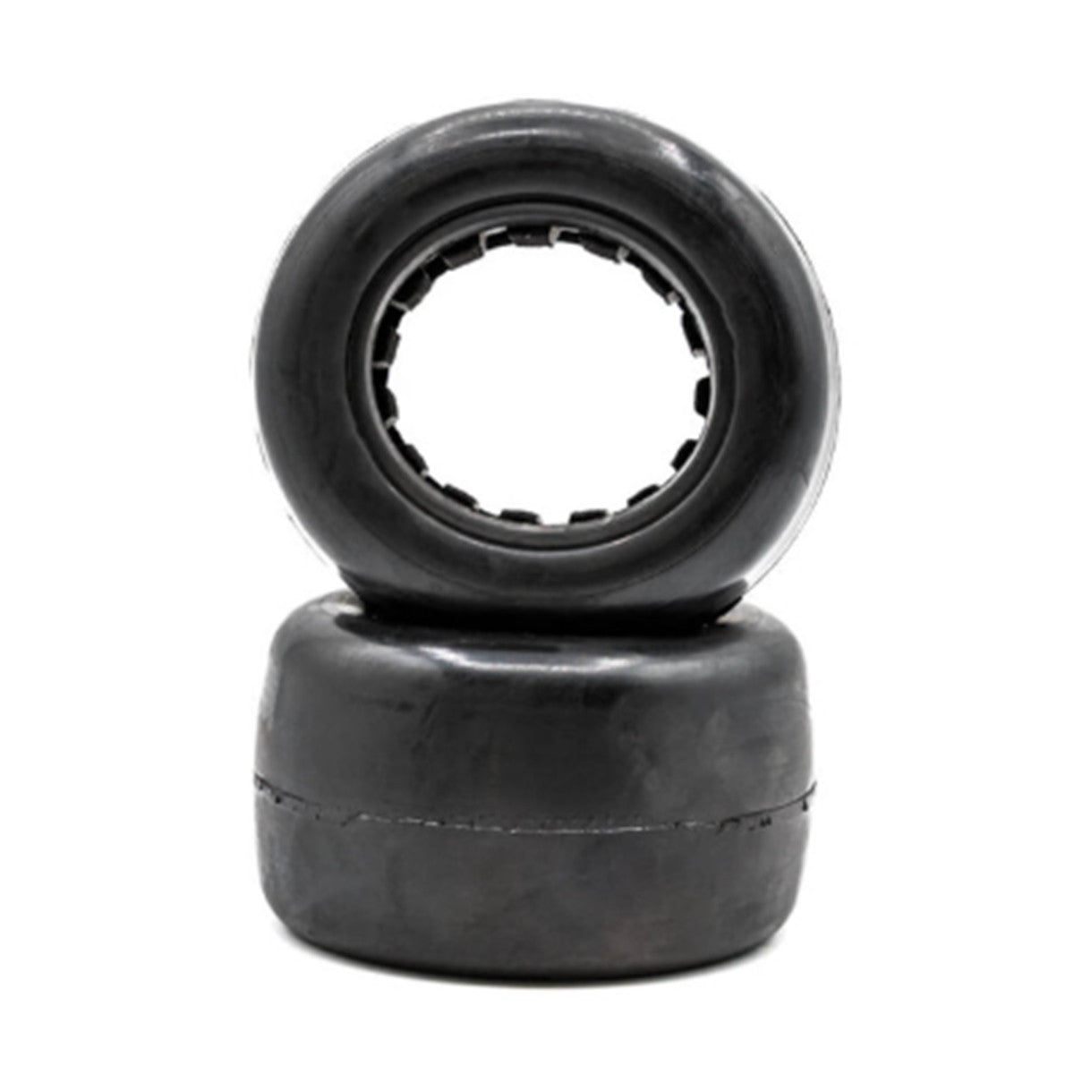 Image of Slick - Stadium Truck Tires w/ Inserts, Red, Yellow Compound