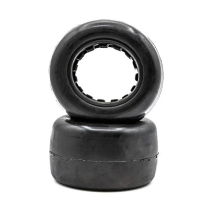 Image of Slick - Stadium Truck Tires w/ Inserts, Red, Yellow Compound