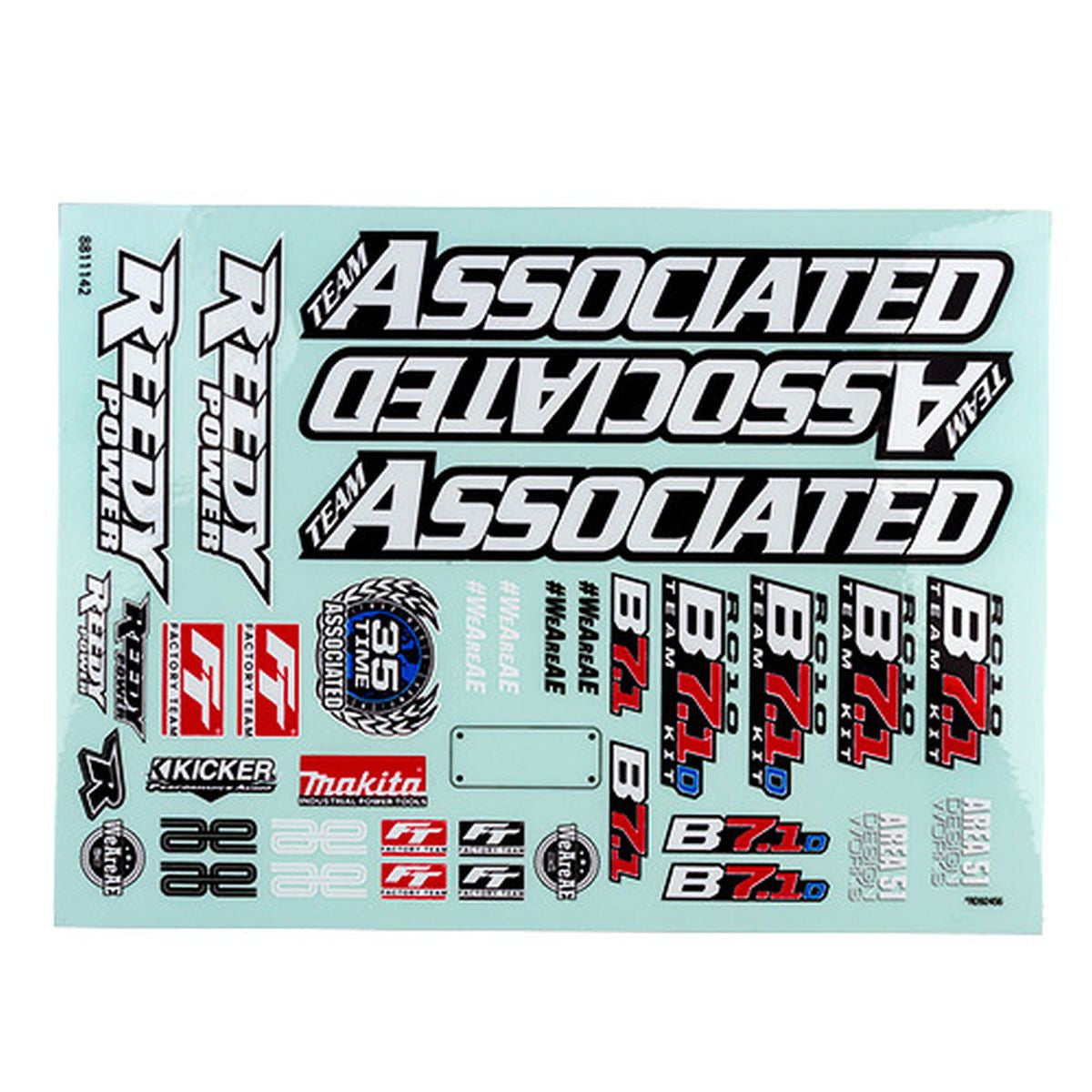 Image of RC10B7.1 Decal Sheet