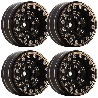 Image of 1.0" Z1 Brass Beadlock Crawler Wheels, for 1/24 Axial  SCX24