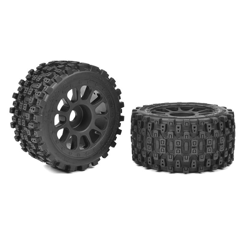 Image of 1-8 Buggy Tires - Scorpion XTB Rear Wide - Glued on Black Rim