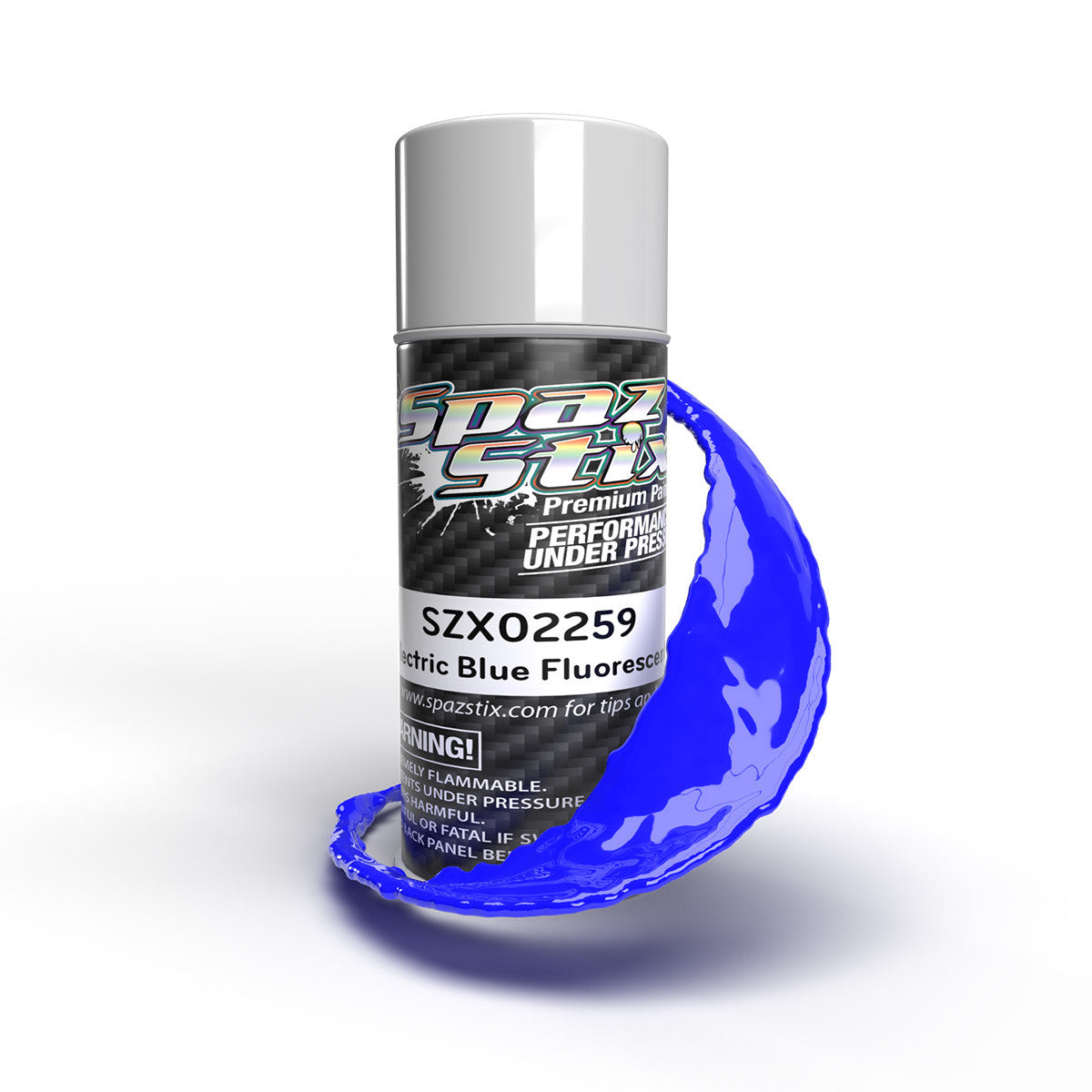 Image of Electric Blue Fluorescent Aerosol Paint, 3.5oz Can