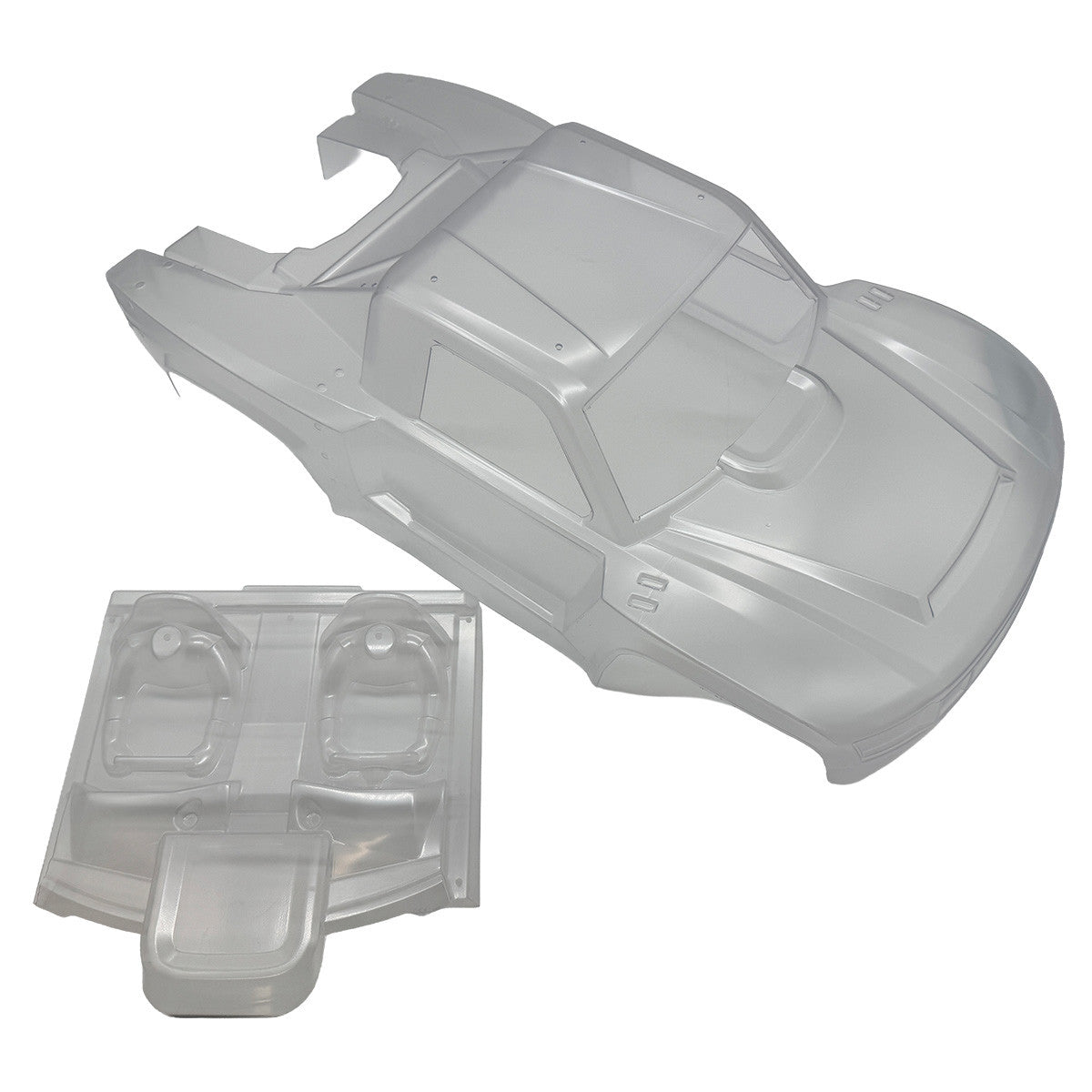 Image of 1/10 Clear Short Course Truck Body Shell (w/ Interior