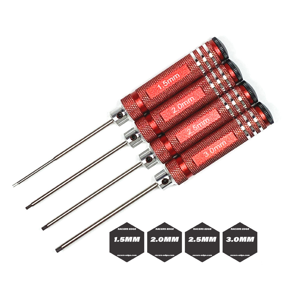 Image of Metric High Speed Steel Hex Driver Set w/ Red Handles
