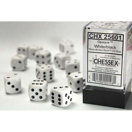 Chessex Dice D6 12ct 16mm (Various Colors)