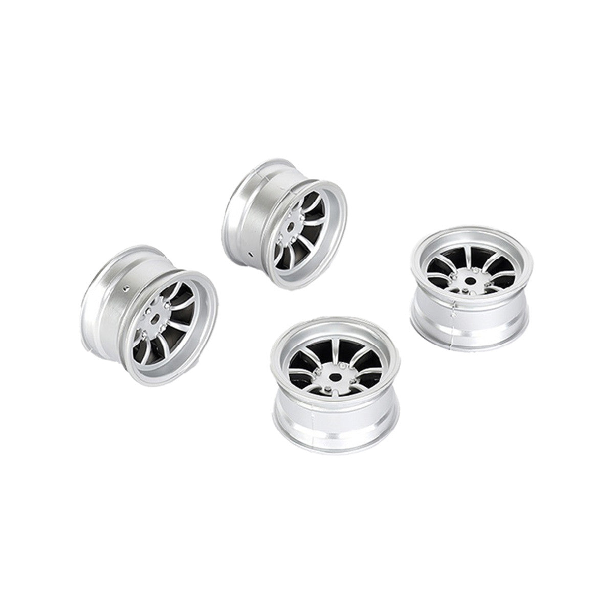 Image of 8 Spoke Wheel +4mm (Silver), for LMX