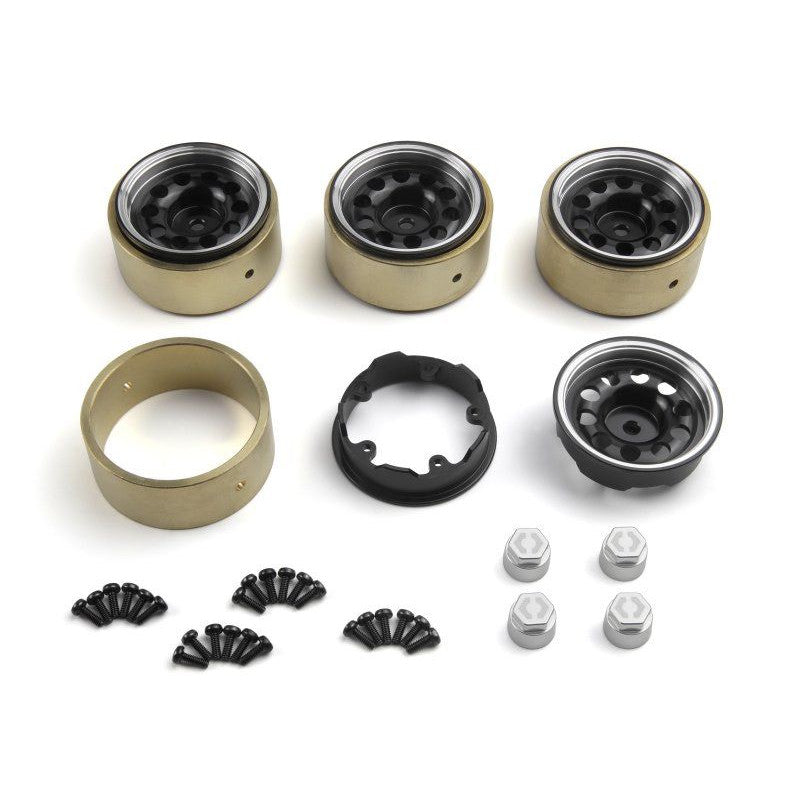 Image of CS-10 Aluminum Wheel 1.2in (Black/4pcs), Fits Venture18