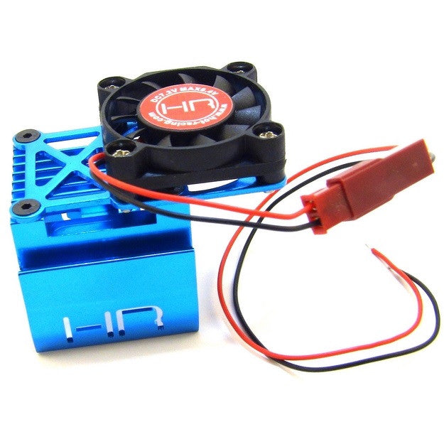 Image of Hot Racing 1/10th Scale Tamiya Blue 2 way Top Fan Cool Heat Sink HRAMH550T16