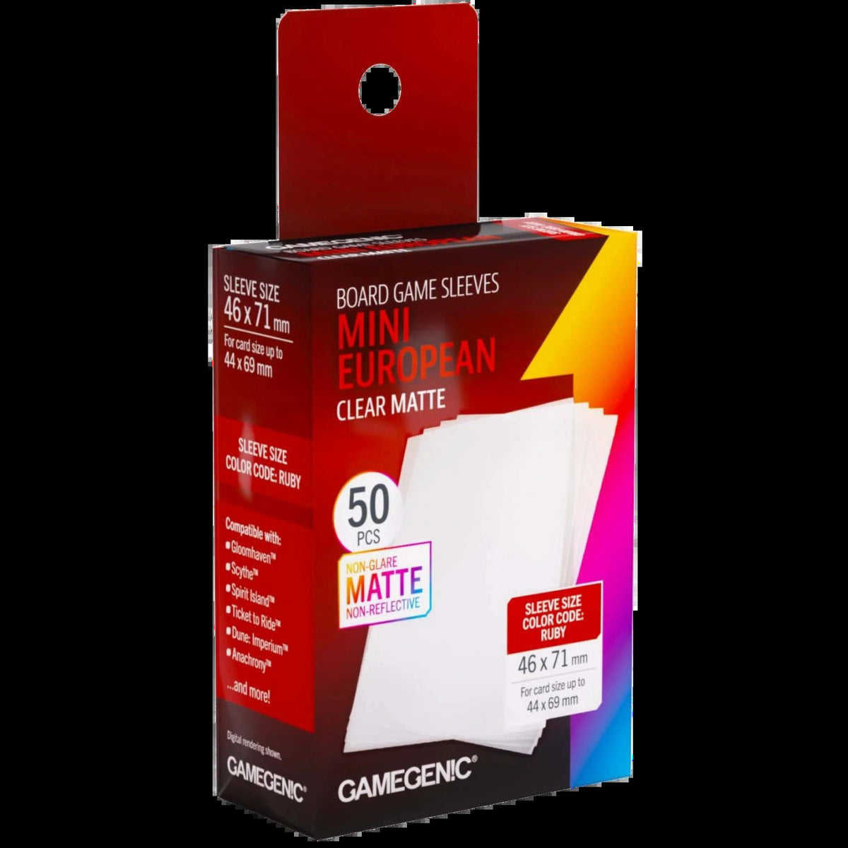 Board Game Sleeves Mini European Clear Matte