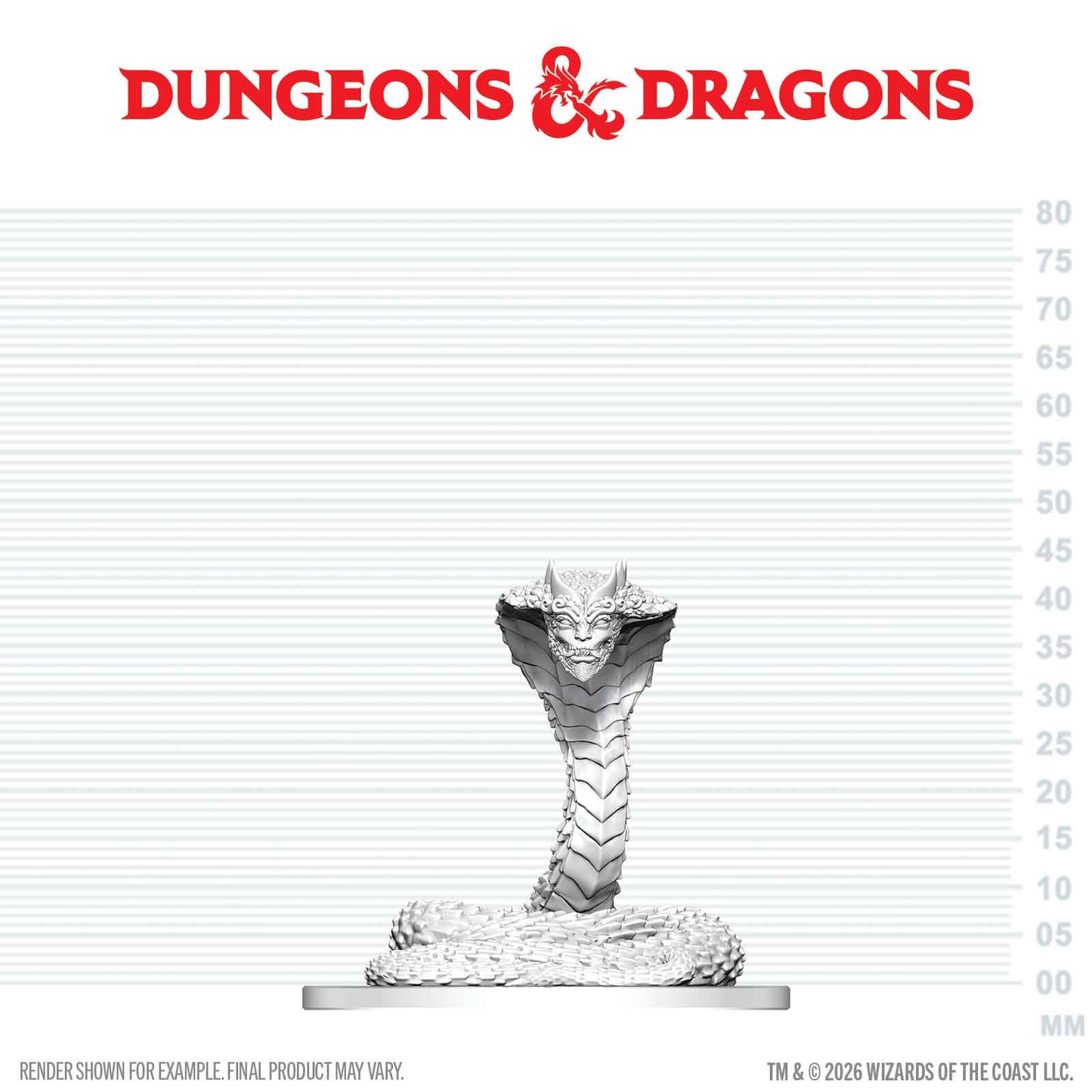 DND NOLZUR'S MARVELOUS UNPAINTED MINIATURES: W29 GUARDIAN NAGA