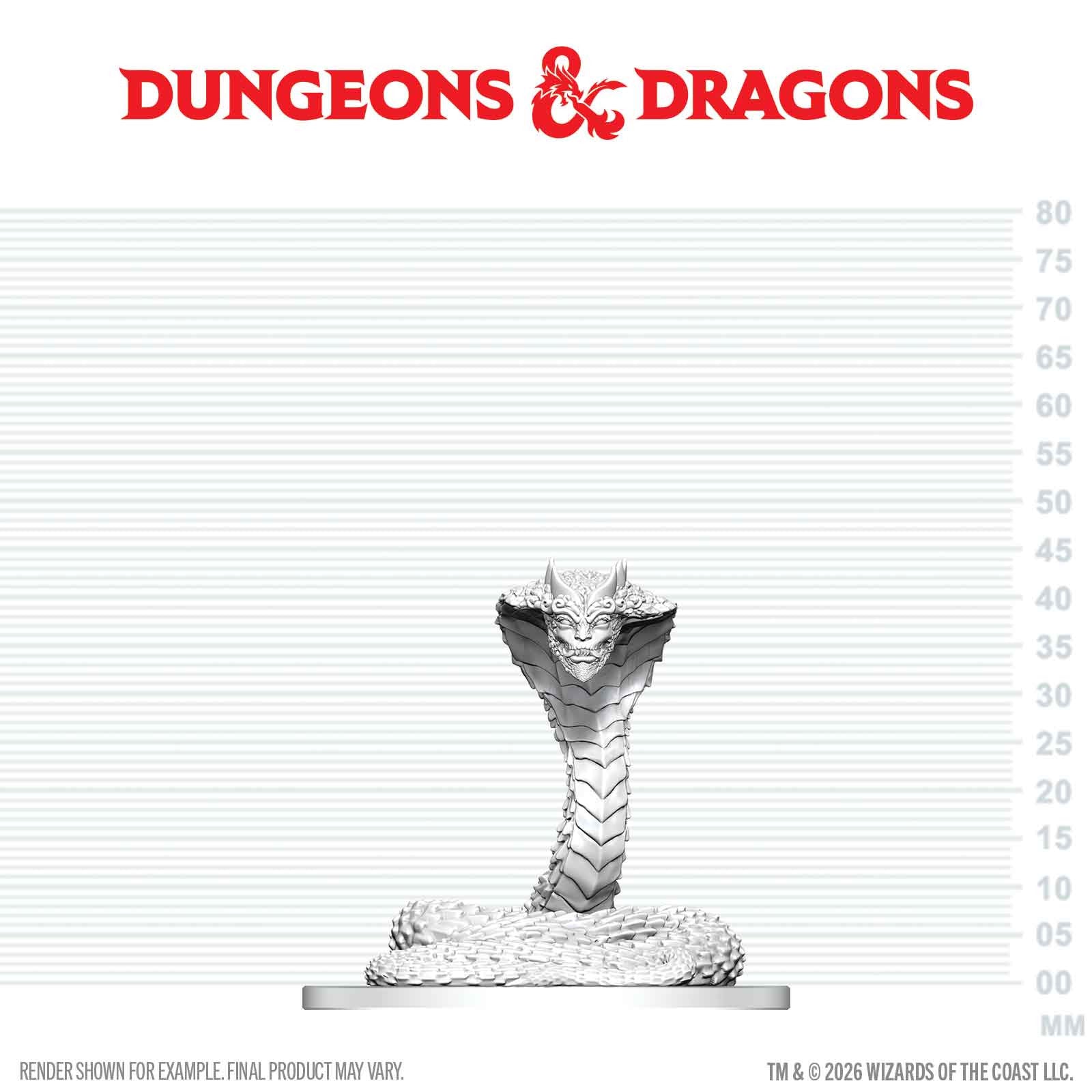 DND NOLZUR'S MARVELOUS UNPAINTED MINIATURES: W29 GUARDIAN NAGA