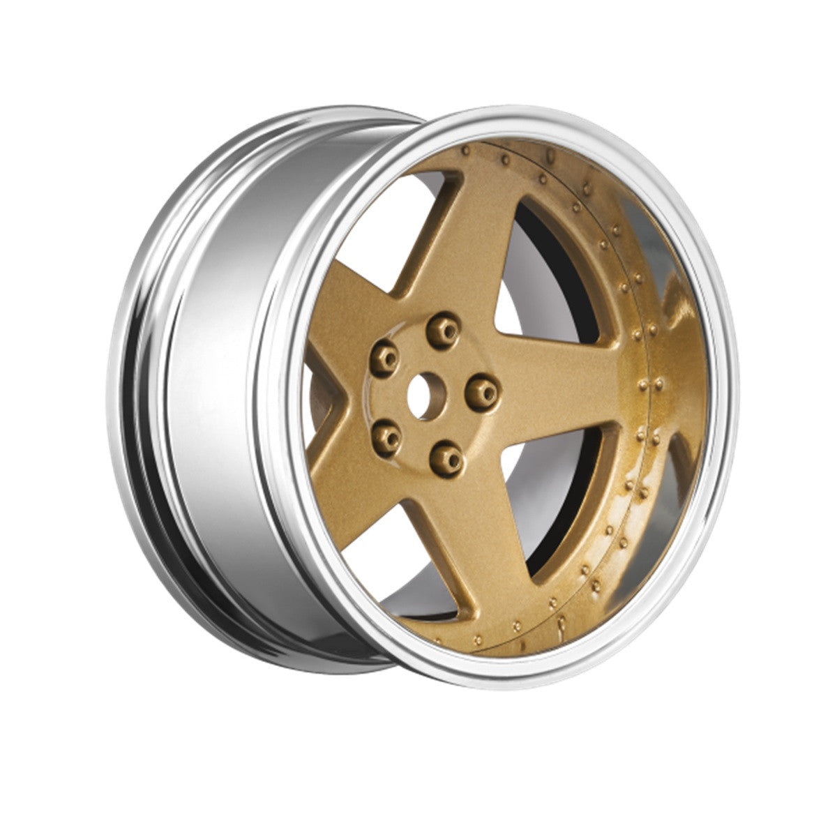 Image of 5 Spoke Bronze 1/10 Drift Wheel, 2, 4, 6, 8mm Offset,