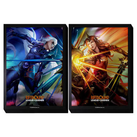 RIFTBOUND: LEAGUE OF LEGENDS TCG VENDETTA ART DIANA VS LEONA SLEEVES 100CT