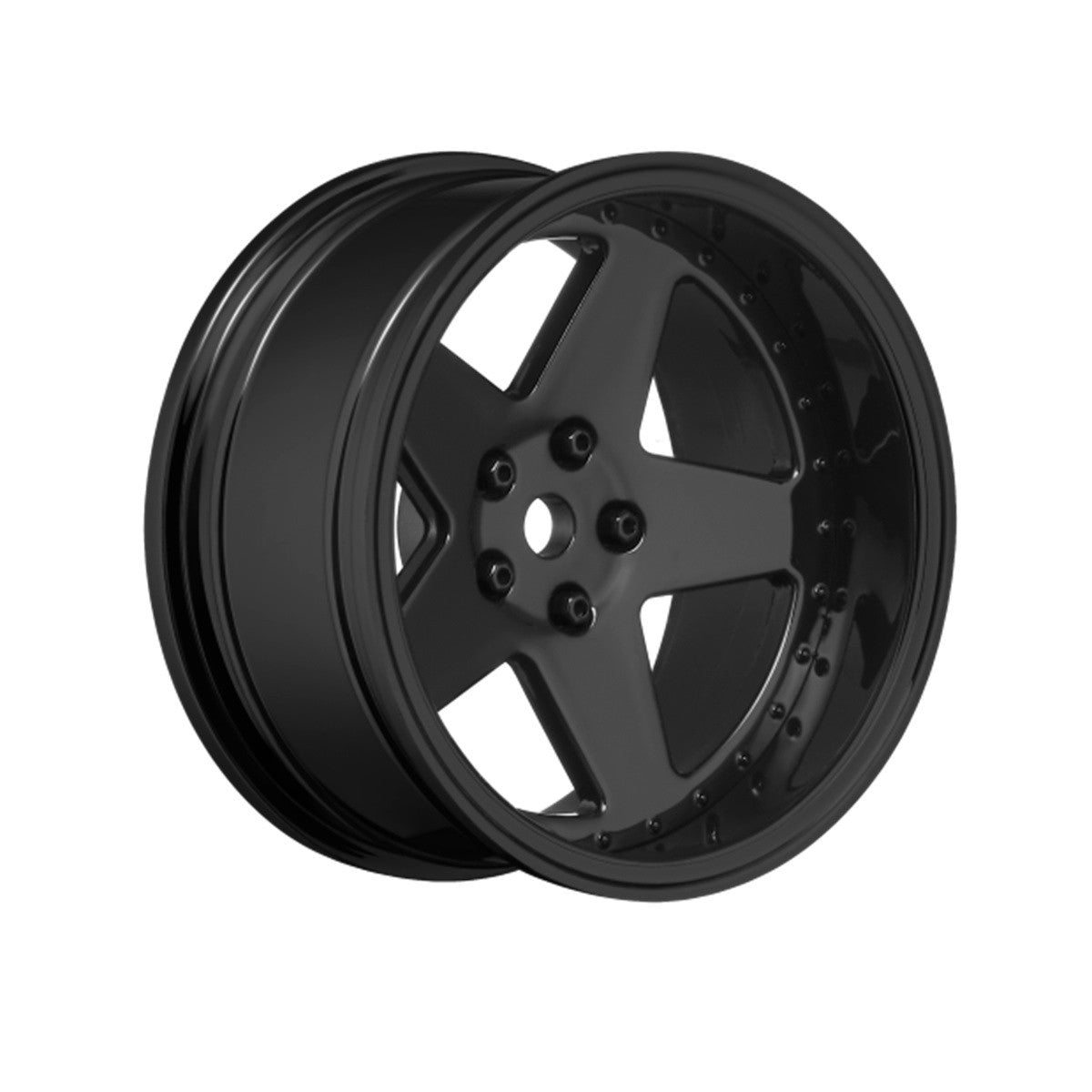 Image of 5 Spoke Gloss White 1/10 Drift Wheel, 2, 4, 6, 8mm Offset,