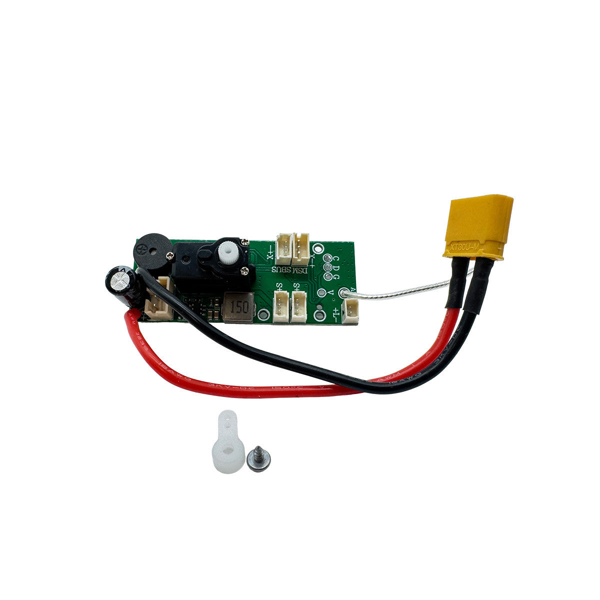 Image of 4-Ch Receiver Board with Gyro & Servo; F-16