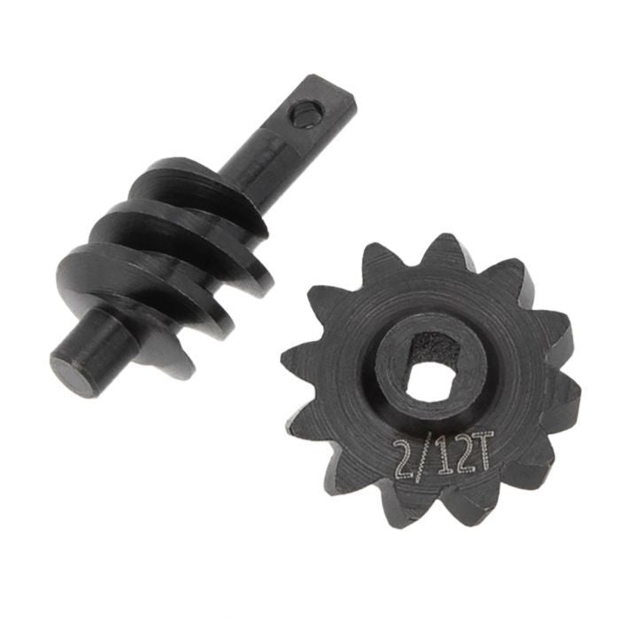 Image of Steel Overdrive Gears Diff Worm Set 2T/12T, Overdrive33%,
