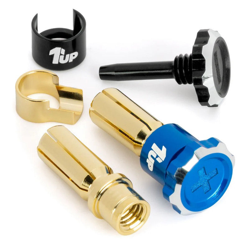 Image of Lockdown Adjustable Bullet Plugs - 5mm - Blue/Black