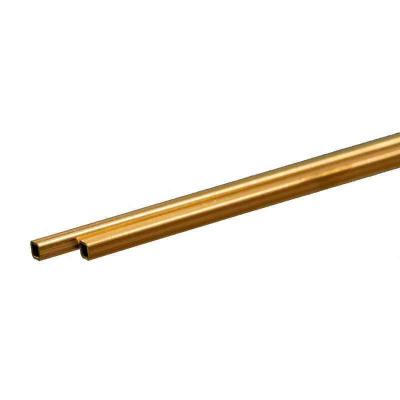 Image of Square Brass Tube: 3/32" OD x 0.014" Wall x 12" Long