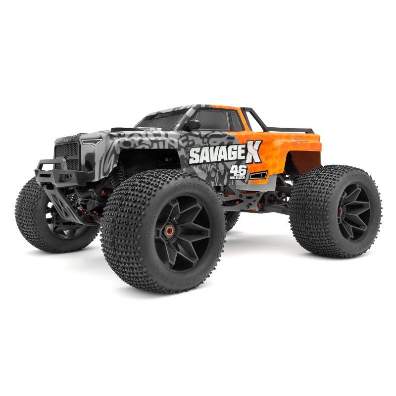 Image of HPI Racing Savage X GT-6 Sportcab Grey/Orange PAINTED Body HPI160104