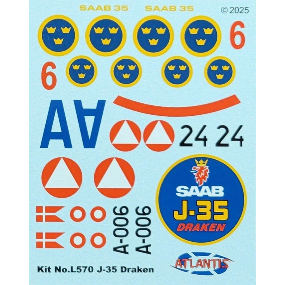 Image of 1:48 J-35 Draken Supersonic Fighter Jet with Firing